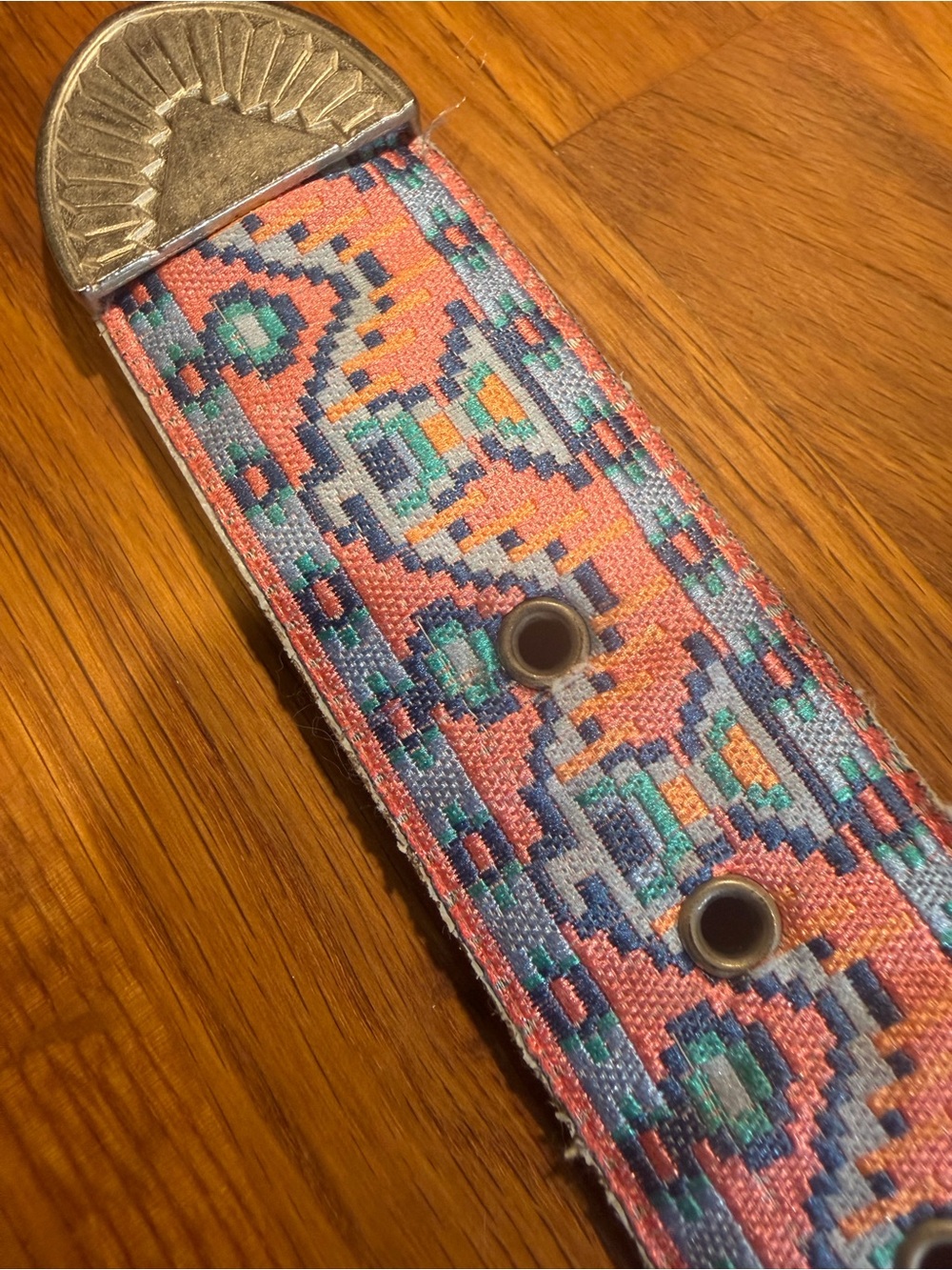 Vintage Colorful Nuovo Belt with Decorative Silver Buckle (017) - Picture 10 of 10
